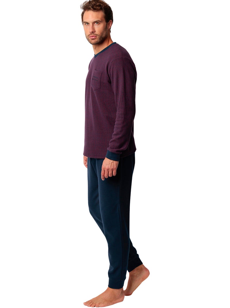 ADMAS MAGNIFIC Pijama Manga Larga Claret para Hombre Burdeos - Kiabi
