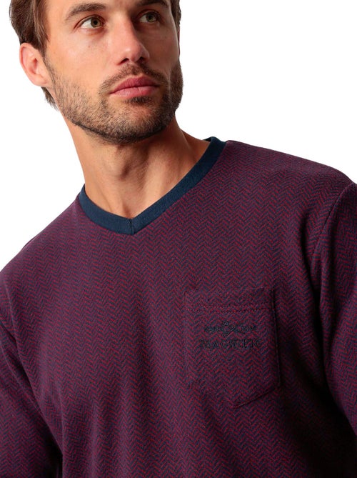 ADMAS MAGNIFIC Pijama Manga Larga Claret para Hombre - Kiabi ADMAS MAGNIFIC Pijama Manga Larga Claret para Hombre - Kiabi