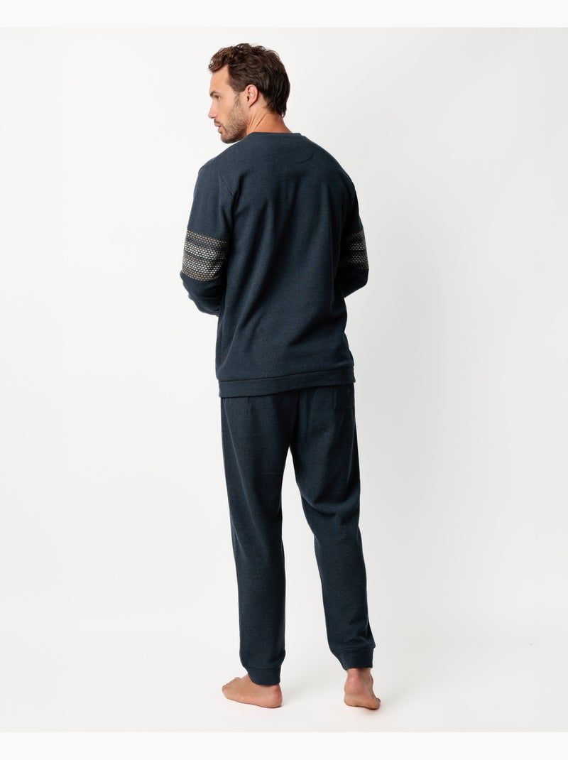 ADMAS MAGNIFIC Pijama Manga Larga Magno para Hombre Azul marino - Kiabi