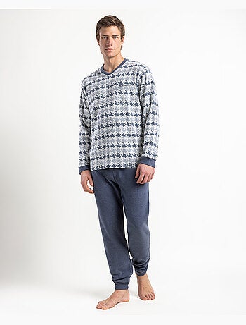 ADMAS MAGNIFIC Pijama Manga Larga Pico Blue Milano para Hombre