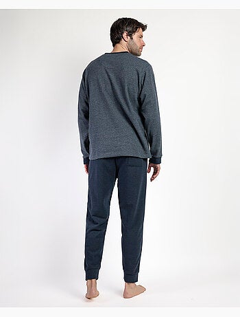 ADMAS MAGNIFIC Pijama Manga Larga Pico Grigio para Hombre