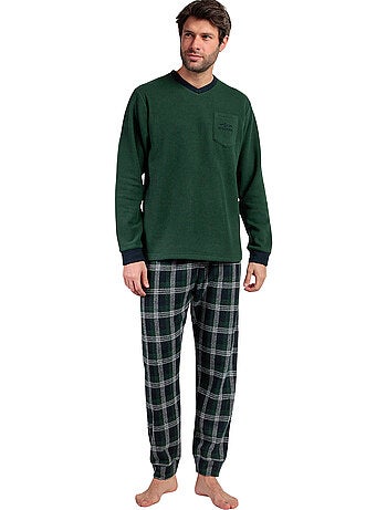 ADMAS MAGNIFIC Pijama Manga Larga Pico Smeraldo para Hombre