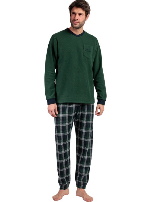 ADMAS MAGNIFIC Pijama Manga Larga Pico Smeraldo para Hombre - Kiabi