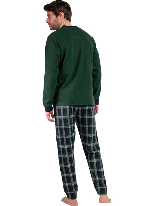ADMAS MAGNIFIC Pijama Manga Larga Pico Smeraldo para Hombre - Kiabi
