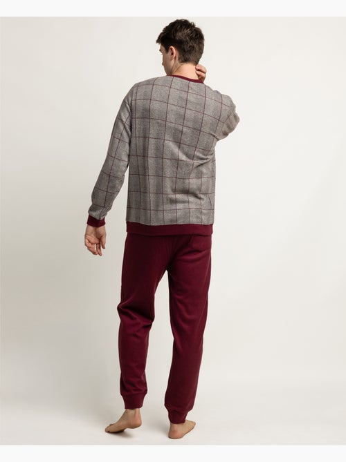 ADMAS MAGNIFIC Pijama Manga Larga Pico Windsor para Hombre - Kiabi