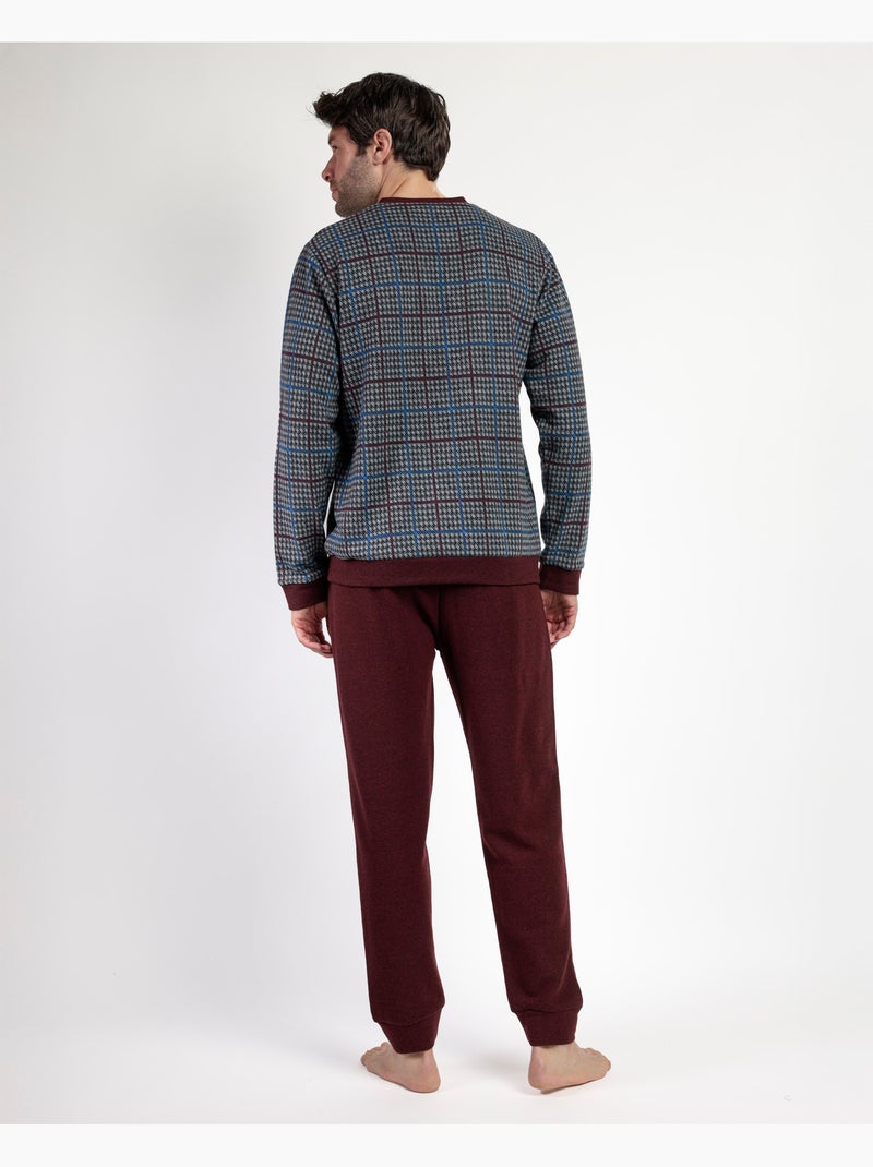 ADMAS MAGNIFIC Pijama Manga Larga Royals para Hombre Granate - Kiabi