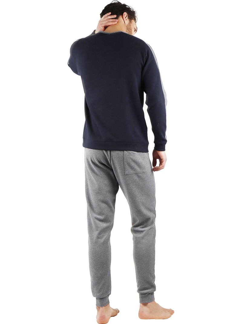 ADMAS MAGNIFIC Pijama Manga Larga Solid para Hombre Azul marino - Kiabi