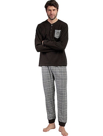 ADMAS MAGNIFIC Pijama Manga Larga Tapeta Americano para Hombre
