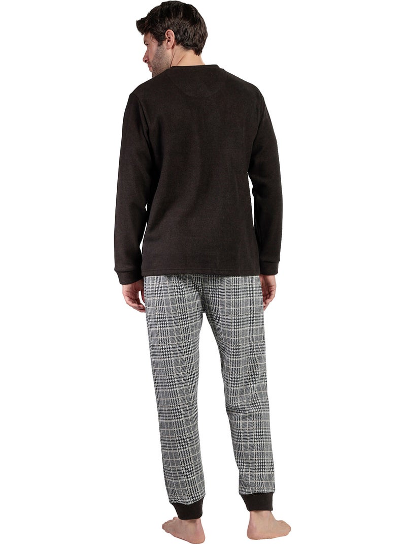 ADMAS MAGNIFIC Pijama Manga Larga Tapeta Americano para Hombre Marrón - Kiabi