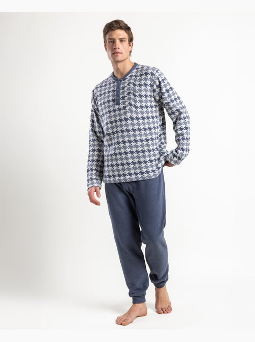 ADMAS MAGNIFIC Pijama Manga Larga Tapeta Blue Milano para Hombre - Kiabi