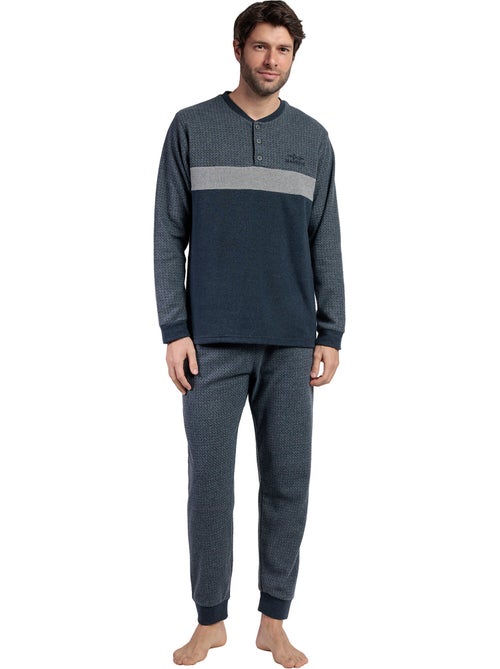 ADMAS MAGNIFIC Pijama Manga Larga Tapeta Grigio para Hombre - Kiabi ADMAS MAGNIFIC Pijama Manga Larga Tapeta Grigio para Hombre - Kiabi