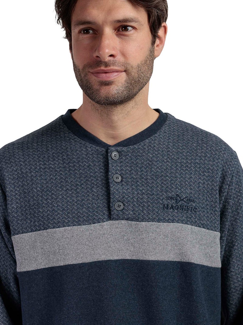 ADMAS MAGNIFIC Pijama Manga Larga Tapeta Grigio para Hombre Gris - Kiabi