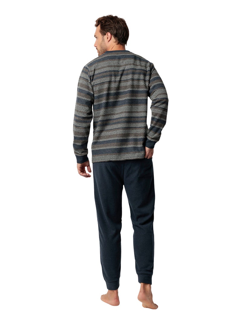 ADMAS MAGNIFIC Pijama Manga Larga Tapeta Magno para Hombre Azul marino - Kiabi