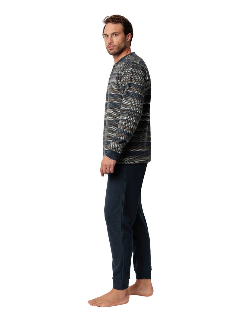 ADMAS MAGNIFIC Pijama Manga Larga Tapeta Magno para Hombre Azul marino - Kiabi