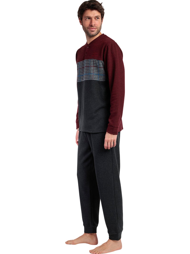 ADMAS MAGNIFIC Pijama Manga Larga Tapeta Royals para Hombre Burdeos - Kiabi