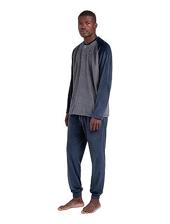 ADMAS MAGNIFIC Pijama Manga Larga Velvet Basic Stripes para Hombre