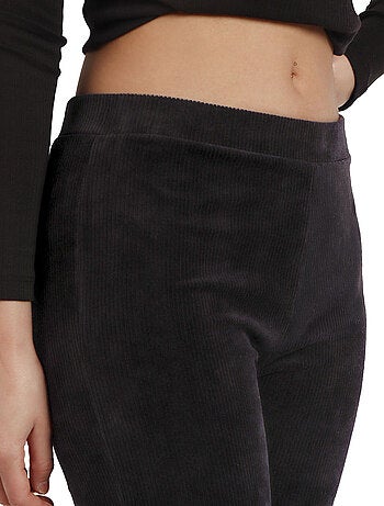 ADMAS Pantalón Elástico Largo Campana Corduroy para Mujer