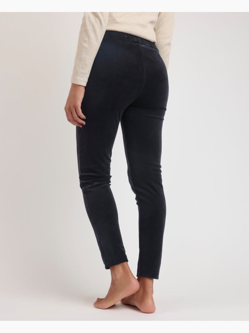 ADMAS Pantalón Elástico Largo Corduroy para Mujer Negro - Kiabi