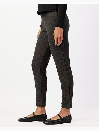 ADMAS Pantalón Elástico Largo Diplomático Rayas para Mujer