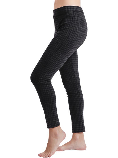 ADMAS Pantalón Elástico Largo Pata de Gallo para Mujer - Kiabi
