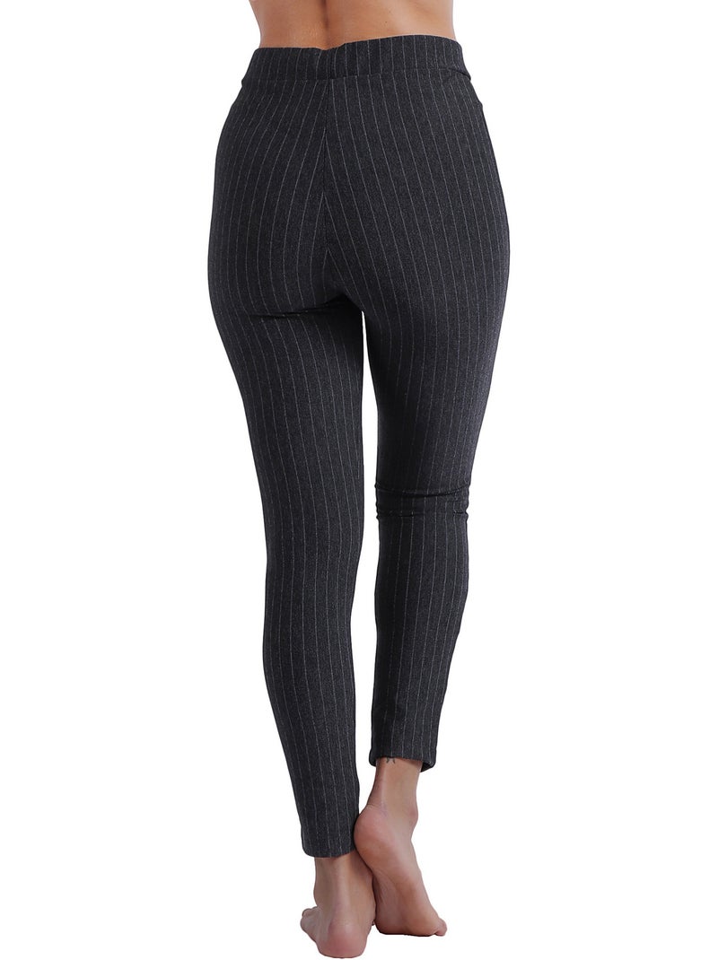 ADMAS Pantalón Elástico Largo Raya Diplomática para Mujer Gris - Kiabi