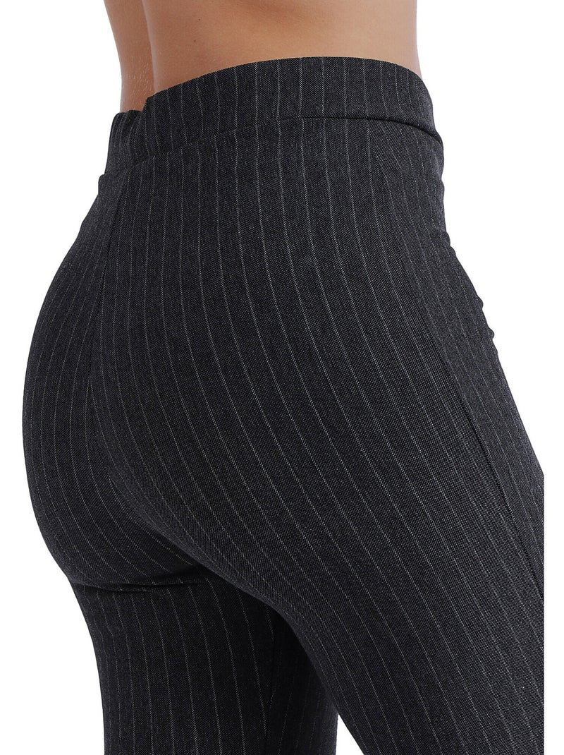 ADMAS Pantalón Elástico Largo Raya Diplomática para Mujer Gris - Kiabi