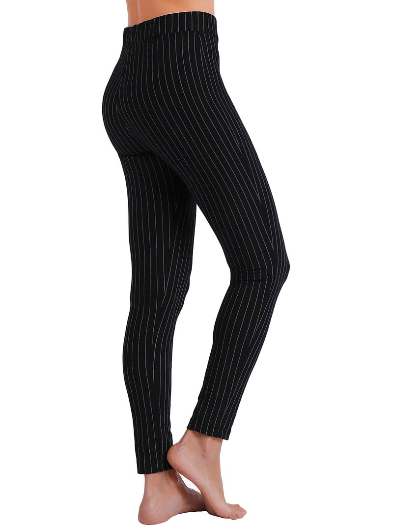 ADMAS Pantalón Elástico Largo Raya Diplomática para Mujer Negro - Kiabi