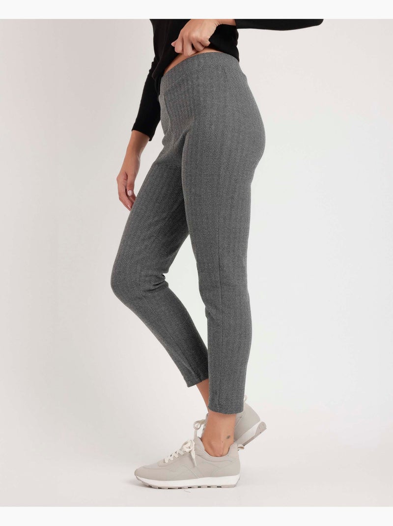ADMAS Pantalón Elástico Largo Spiga para Mujer Gris - Kiabi