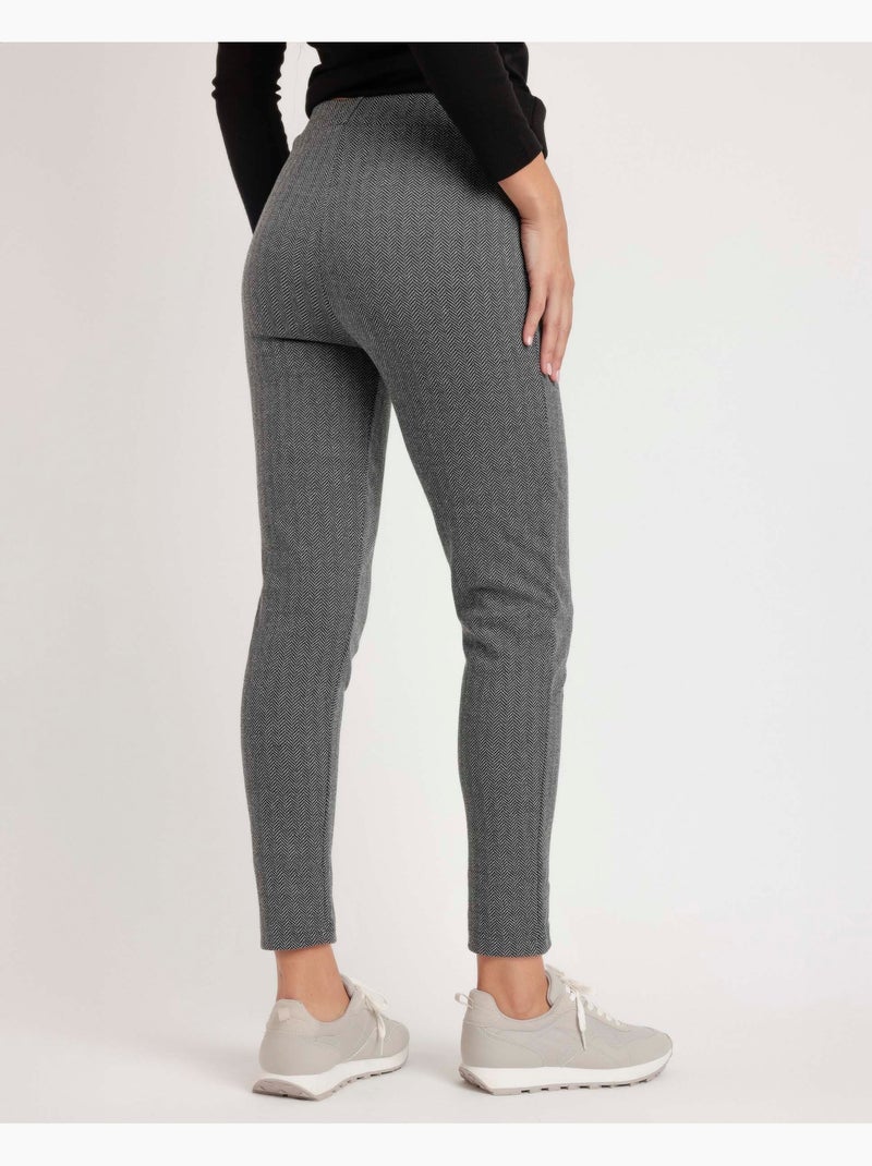 ADMAS Pantalón Elástico Largo Spiga para Mujer Gris - Kiabi