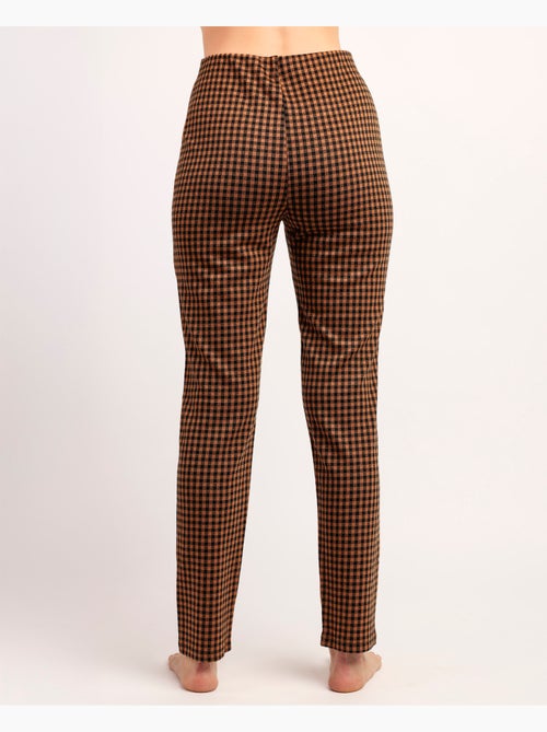 ADMAS Pantalón Elástico Largo Vichy para Mujer - Kiabi ADMAS Pantalón Elástico Largo Vichy para Mujer - Kiabi
