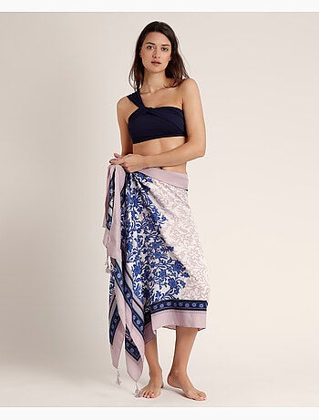 ADMAS Pareo Blue Garden para Mujer