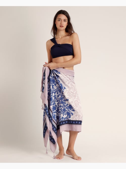 ADMAS Pareo Blue Garden para Mujer - Kiabi ADMAS Pareo Blue Garden para Mujer - Kiabi