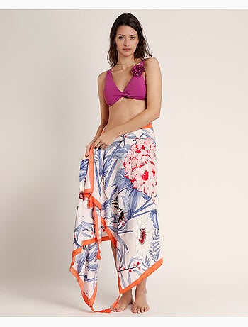 ADMAS Pareo Hojas Azules para Mujer
