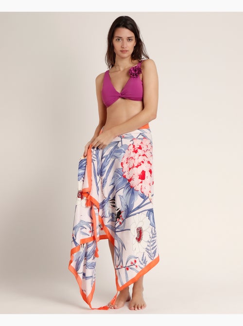 ADMAS Pareo Hojas Azules para Mujer - Kiabi ADMAS Pareo Hojas Azules para Mujer - Kiabi