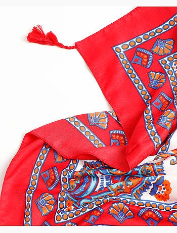 ADMAS Pareo Mandala Rojo para Mujer
