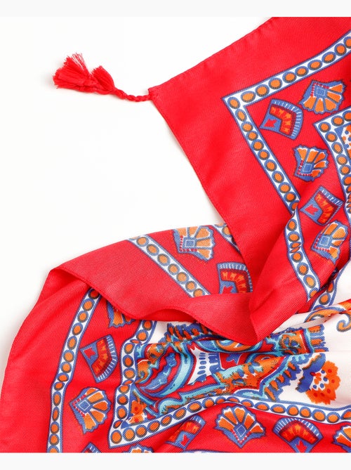 ADMAS Pareo Mandala Rojo para Mujer - Kiabi