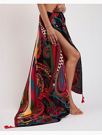 ADMAS Pareo Paisley Multicolor para Mujer
