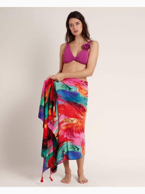 ADMAS Pareo Plumas Tropical para Mujer - Kiabi ADMAS Pareo Plumas Tropical para Mujer - Kiabi