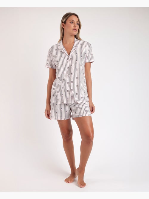 ADMAS Pijama Abierto Manga Corta Beach Life para Mujer - Kiabi