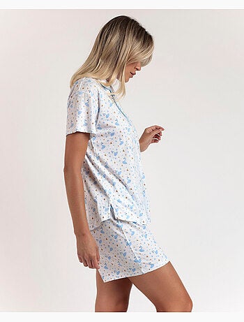 ADMAS Pijama Abierto Manga Corta Dancing With Swans para Mujer