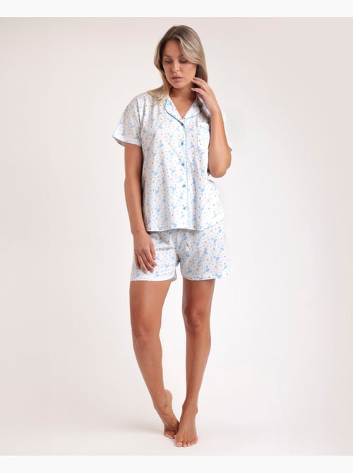 ADMAS Pijama Abierto Manga Corta Dancing With Swans para Mujer - Kiabi ADMAS Pijama Abierto Manga Corta Dancing With Swans para Mujer - Kiabi