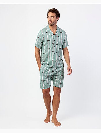 ADMAS Pijama Abierto Manga Corta Kings Of The Road para Hombre