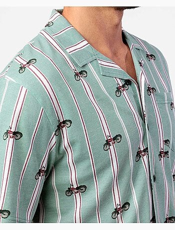 ADMAS Pijama Abierto Manga Corta Kings Of The Road para Hombre
