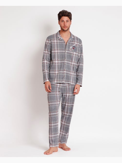 ADMAS Pijama Abierto Manga Larga Boston para Hombre - Kiabi ADMAS Pijama Abierto Manga Larga Boston para Hombre - Kiabi