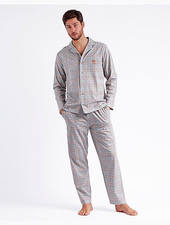 ADMAS Pijama Abierto Manga Larga Bulldog para Hombre
