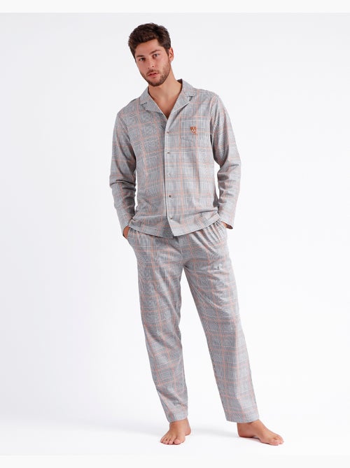 ADMAS Pijama Abierto Manga Larga Bulldog para Hombre - Kiabi