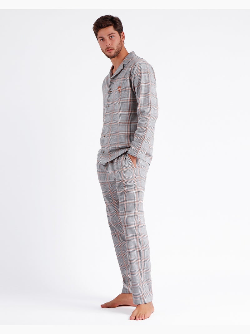 ADMAS Pijama Abierto Manga Larga Bulldog para Hombre Beige - Kiabi
