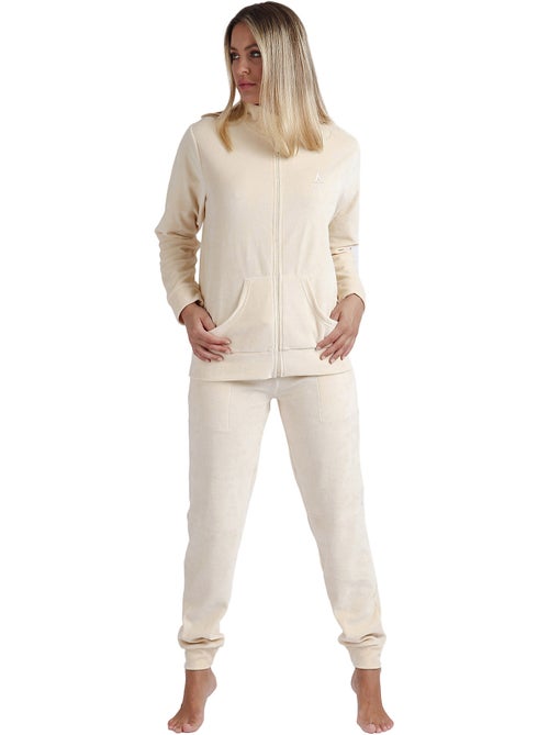 ADMAS Pijama Abierto Manga Larga Doble Velvet Soft Home para Mujer - Kiabi ADMAS Pijama Abierto Manga Larga Doble Velvet Soft Home para Mujer - Kiabi