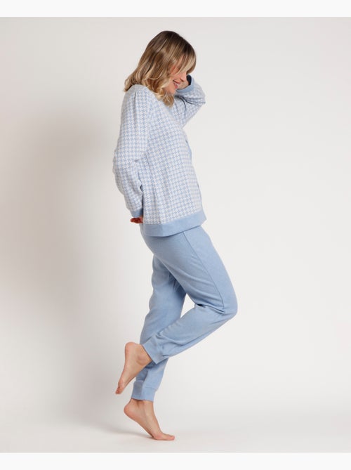 ADMAS Pijama Abierto Manga Larga Punto Milano Dream para Mujer - Kiabi ADMAS Pijama Abierto Manga Larga Punto Milano Dream para Mujer - Kiabi
