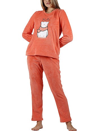 ADMAS Pijama Calentito Manga Larga Hello Winter para Mujer